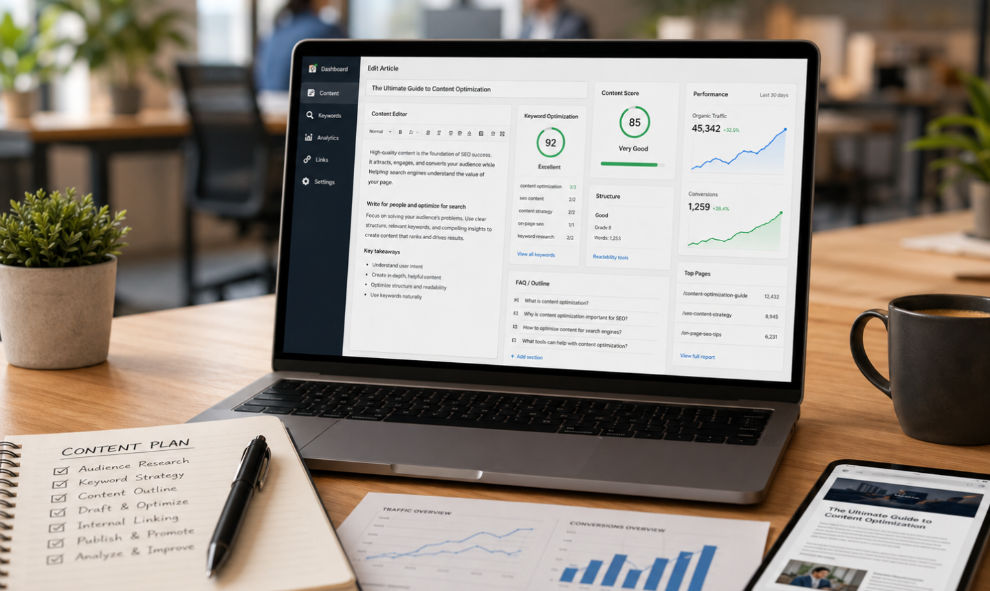 Оптимизация контента сайта для SEO, тексты, структура, ключевые запросы и рост заявок