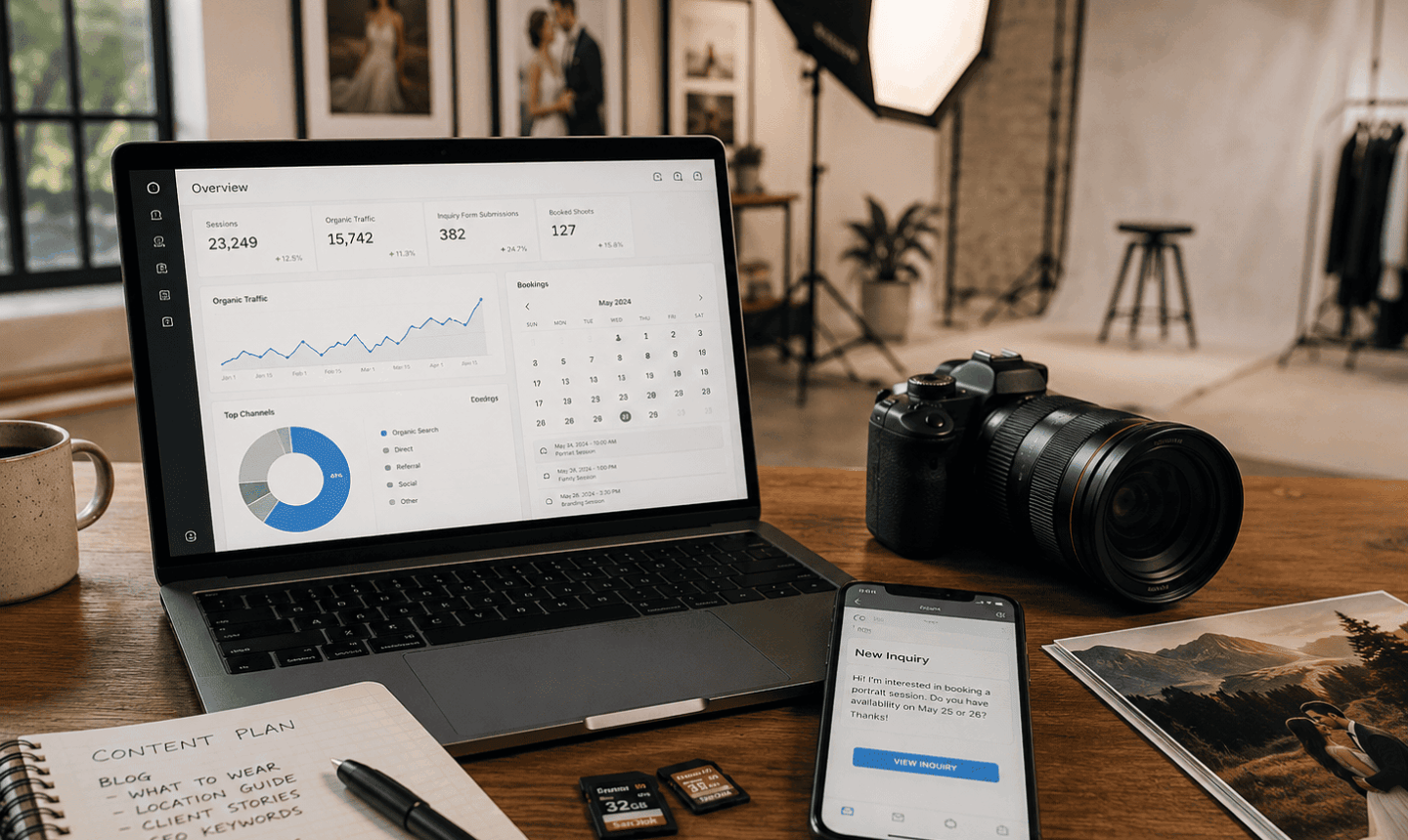 SEO-продвижение сайта фотографа для заявок на съёмки и бронирования дат