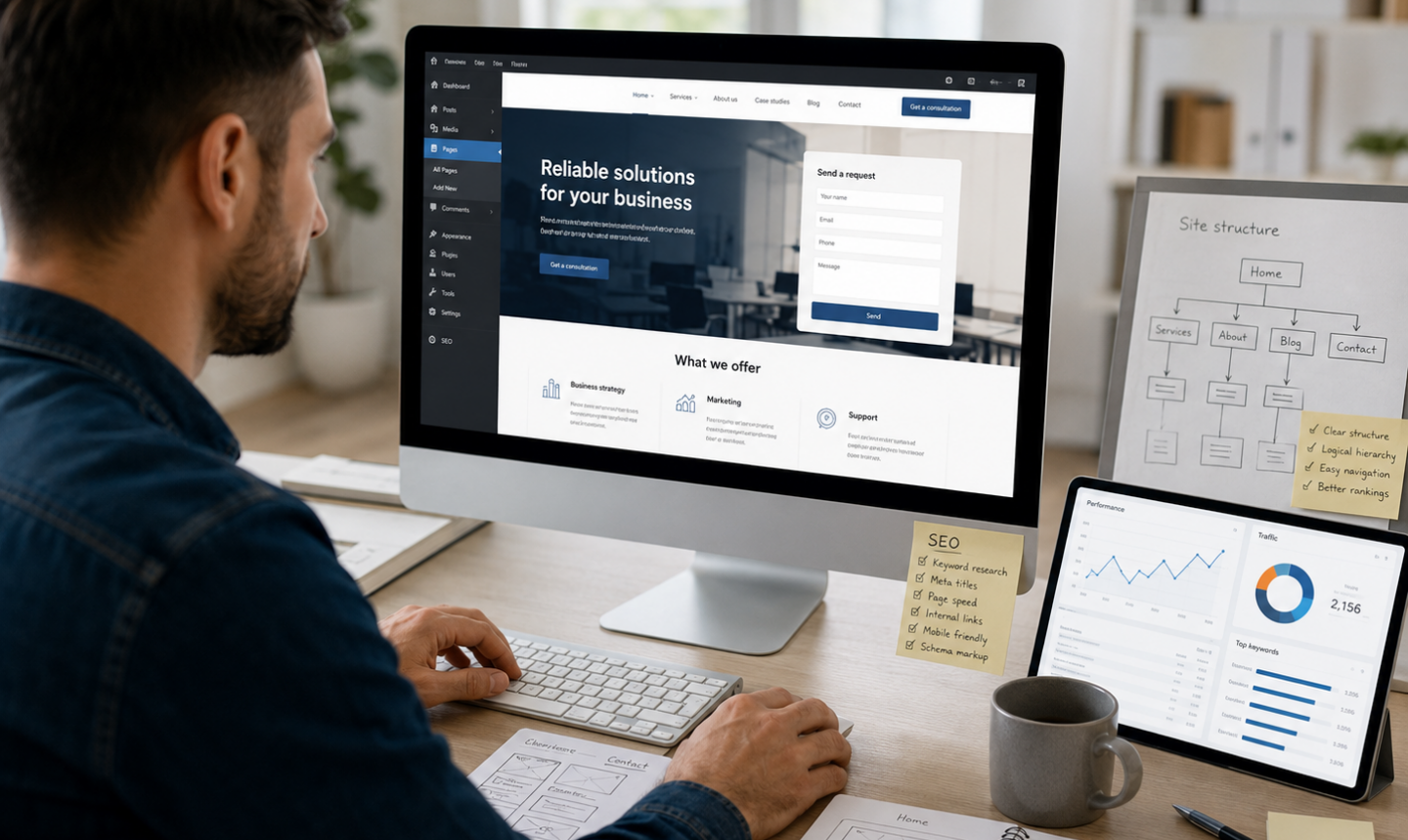WordPress сайт с SEO-структурой и формами заявок