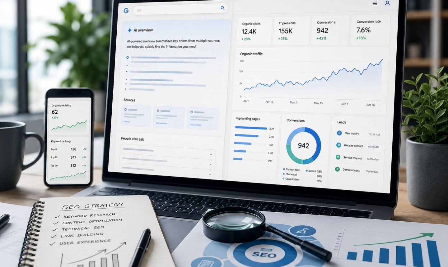 SEO-продвижение сайта в эпоху нейроответов, рост заявок из поиска и экспертного контента