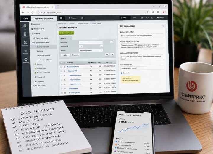 SEO-продвижение сайта на 1С-Битрикс