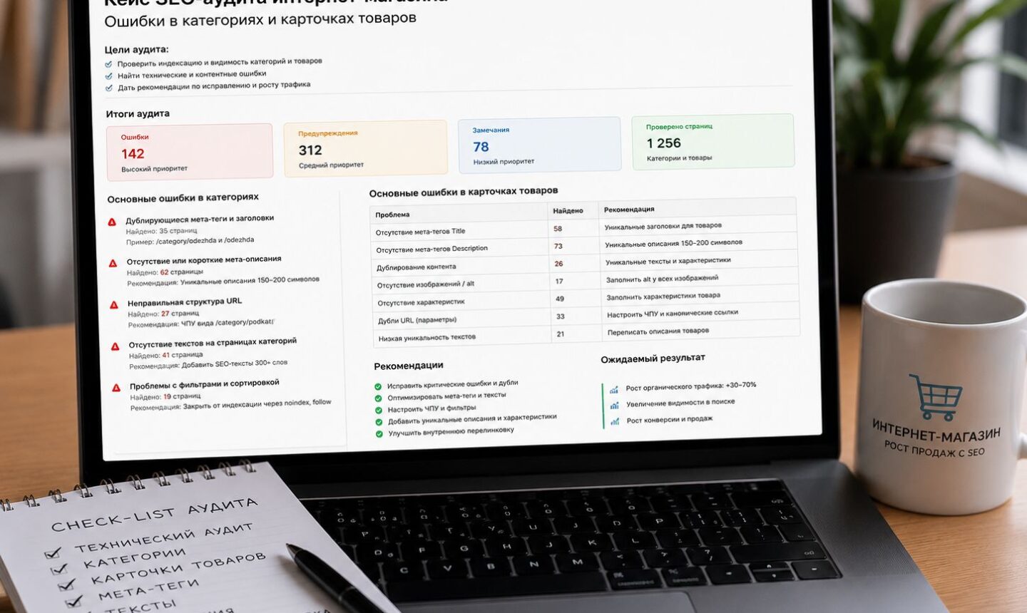 Кейс SEO-аудита интернет-магазина: ошибки в категориях и карточках товаров