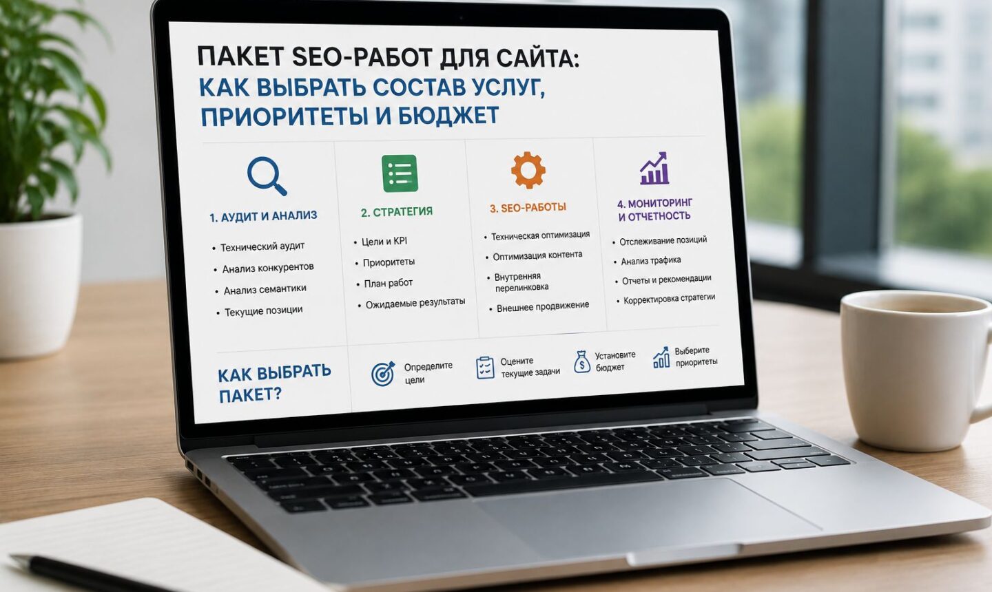 Пакет SEO-работ для сайта с аудитом, оптимизацией и продвижением